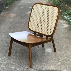 Silla de mimbre tejida antigua moderna, muebles de hotel de interior de madera de teca para dormitorio, sala de estar, parque, sillas traseras de caña de alta calidad - Product Image 1