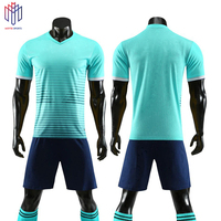 Nouvel ensemble de maillot de football personnalisé 2020 en 100 % polyester, séchage rapide, respirant, impression par sublimation intégrale, couleurs et logo personnalisés, pour adultes, vente en gros