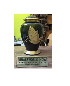 Prestige Brass Cremation Urn with Engraved Design <b>Funeral</b> <b>Supplies</b> from BRASSWORLD INDIA - Product Image 5