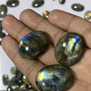 RIDA CREATIONS ลาบราดอไรต์สีน้ำเงินธรรมชาติทรงคาโบชอง พร้อมใบรับรอง IGI  มีเอฟเฟกต์เปลี่ยนสี สำหรับทำเครื่องประดับ - Product Image 5