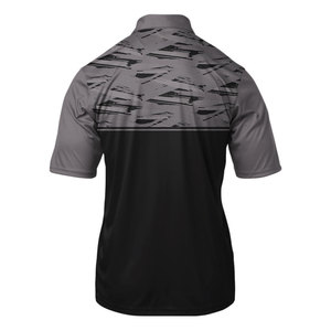 เสื้อโปโลผ้าฝ้ายคุณภาพสูงสีพื้นเรียบแบบคู่  รับทำโลโก้ OEM สำหรับผู้ชาย - Product Image 4