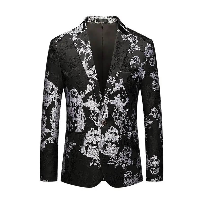 New winter best design stylish blazer coat for men Men's Fashion Suit Party Coat Casual Blazer 3D print Ethnic Design