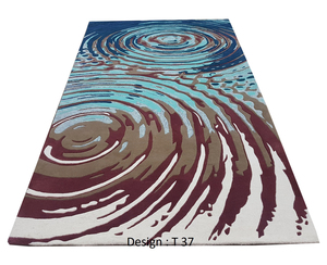 Tapis tuftés à la main 3D hautement sculptés, best-sellers pour hôtels, tapis brodés pour salon, tapis en velours bouclé, tapis crème - Product Image 1