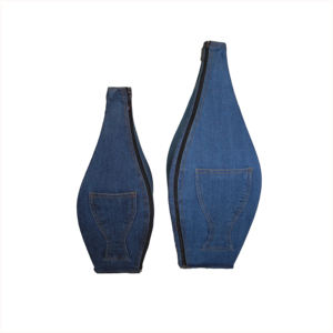 Ensemble de deux vases à fleurs en fonte d'aluminium finition antique décoration intérieure et de table navire en métal style unique - Product Image 1