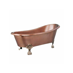 Nueva Venta caliente diseñada y bañera de cobre de metal hecha a mano con acabado de oro rosa moderno - Product Image 2