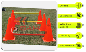 Juego de obstáculos de cono de agilidad Juego de obstáculos de agilidad para perros Juego de obstáculos de cono de agilidad de entrenamiento de fútbol Fabricante - Product Image 2
