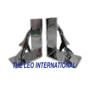 Serre-livres en métal aluminium poli brillant style fantaisie aspect moderne utilisé maison bureau décoratif serre-livres - Product Image 2