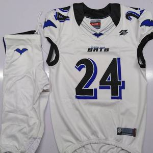 OEM Uniforme de football américain de haute qualité Ensemble en coton sublimé pour adultes unisexe grande taille XL imprimé Vêtements de sport - Product Image 5