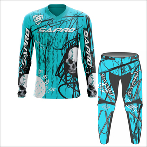 ชุดแข่งรถมอเตอร์ครอสคลาสสิค สำหรับผู้ชายและผู้หญิง คุณภาพสูง ทนทาน ระบายอากาศได้ดี แห้งเร็ว ผลิตจากโพลีเอสเตอร์ %  พร้อมอุปกรณ์ป้องกัน - Product Image 3