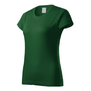 Solid Color Custom Printed 100% Cotton Short-Sleeved O-Neck and V-Neck Breathable Slim Fit Tshirt For Woman From Bangladesh