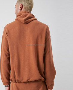 Vente en gros de sweat-shirts à capuche pour hommes en molleton uni avec poche kangourou, 100% coton, logo personnalisé OEM - Product Image 5