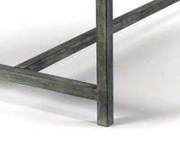 Table à manger pliante classique contemporaine, faite à la main, en bois ancien naturel, base en fer, finition laquée, meubles pour la maison, cuisine, villa, hôtel