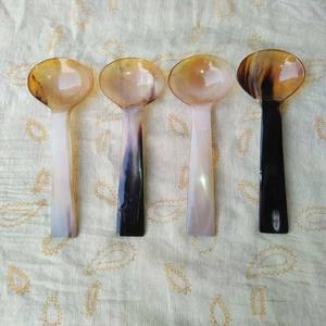 Axiom Home Accents Juego de cubiertos de cuerno de buey de madera hechos a mano Cucharas de cuerno cortas para vajilla de cocina Uso de alimentos Flateware - Product Image 4