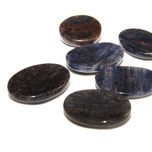 Pierre de méditation en Aventurine Bleue Naturelle, Cristal de Guérison pour le Pouls et le Thème du Pouce, Soulagement du Stress, Cadeau Reiki - Product Image 1