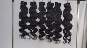 Mèches et fermetures ondulées à corps brut 100% naturel, vente d'usine, fournisseurs de cheveux humains, Double étiré, livraison gratuite, brun naturel - Product Image 5