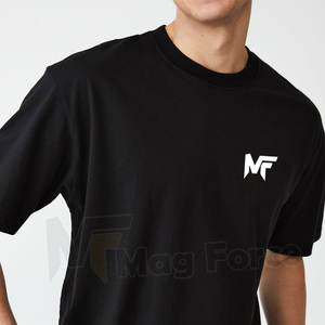 Camiseta ajustada con cuello redondo para hombre, color negro, ropa de verano, camiseta informal de manga corta con diseño personalizado para hombre - Product Image 3