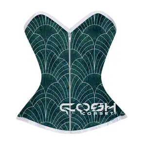 COSH CORSET Overbust Steelboned New Design Digital Printed Sublimated Satin Corset Vendors And Supplier From Pakistan