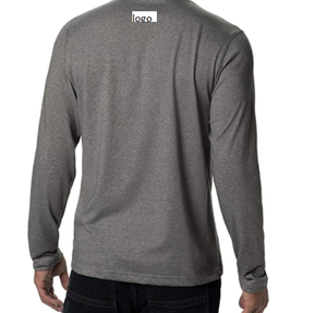 Equipo de manga larga para hombre, 67% poliéster, 33% algodón, protección solar importada - Product Image 3