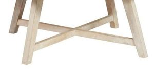 Table basse design avec dessus en marbre blanc naturel et pieds en bois massif - Product Image 2