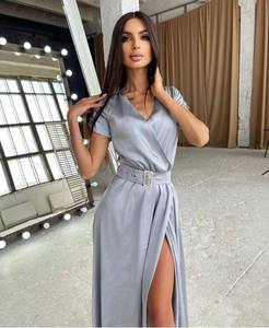 2022 été imprimé fleuri Boho robe de plage femmes à volants à manches courtes Mini robe portefeuille décontracté Chic en mousseline de soie matériel ODM inspiré - Product Image 3