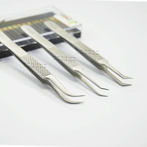 Extensions de cils avec logo privé personnalisé Pince à épiler Applicateur de cils en acier inoxydable Conception de la fatigue des doigts Cils testés à la main - Product Image 3