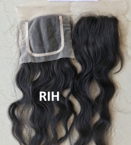 Extensions de cheveux humains vierges indiennes transparentes en dentelle 4*4, 18 pouces, provenant d'un seul donneur, cuticules alignées, fournisseur - Product Image 5
