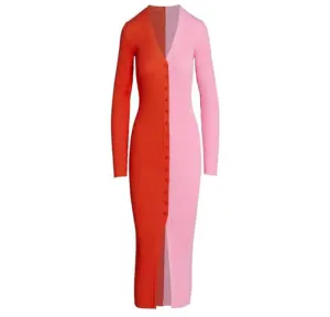 أحدث تصميم فستان كاجوال للبنات والنساء Shoko اللون كتلة سترة اللباس لينة ومريحة