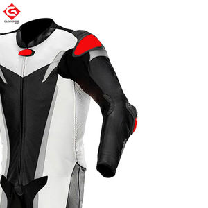 Vente en gros de marque pour hommes veste de moto de course OEM de haute qualité en cuir de vachette combinaisons de moto - Product Image 2