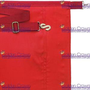 Tablier en cuir brodé de la meilleure qualité en gros Royal Arch Masonic Regalia avec badge à coudre décoré du logo en laiton du ruban - Product Image 5