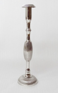 Premium Embossed Church <b>Candle</b> Stand Aluminum Nickel Plated / <b>Black</b> Antique Color Classical Royal Design <b>Candle</b> <b>Pillar</b> <b>Holder</b> - Product Image 4