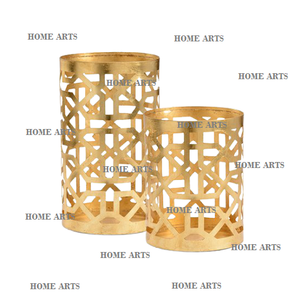 Lot de 3 bougies votives en métal couleur or de conception standard pour décoration de table - Product Image 6