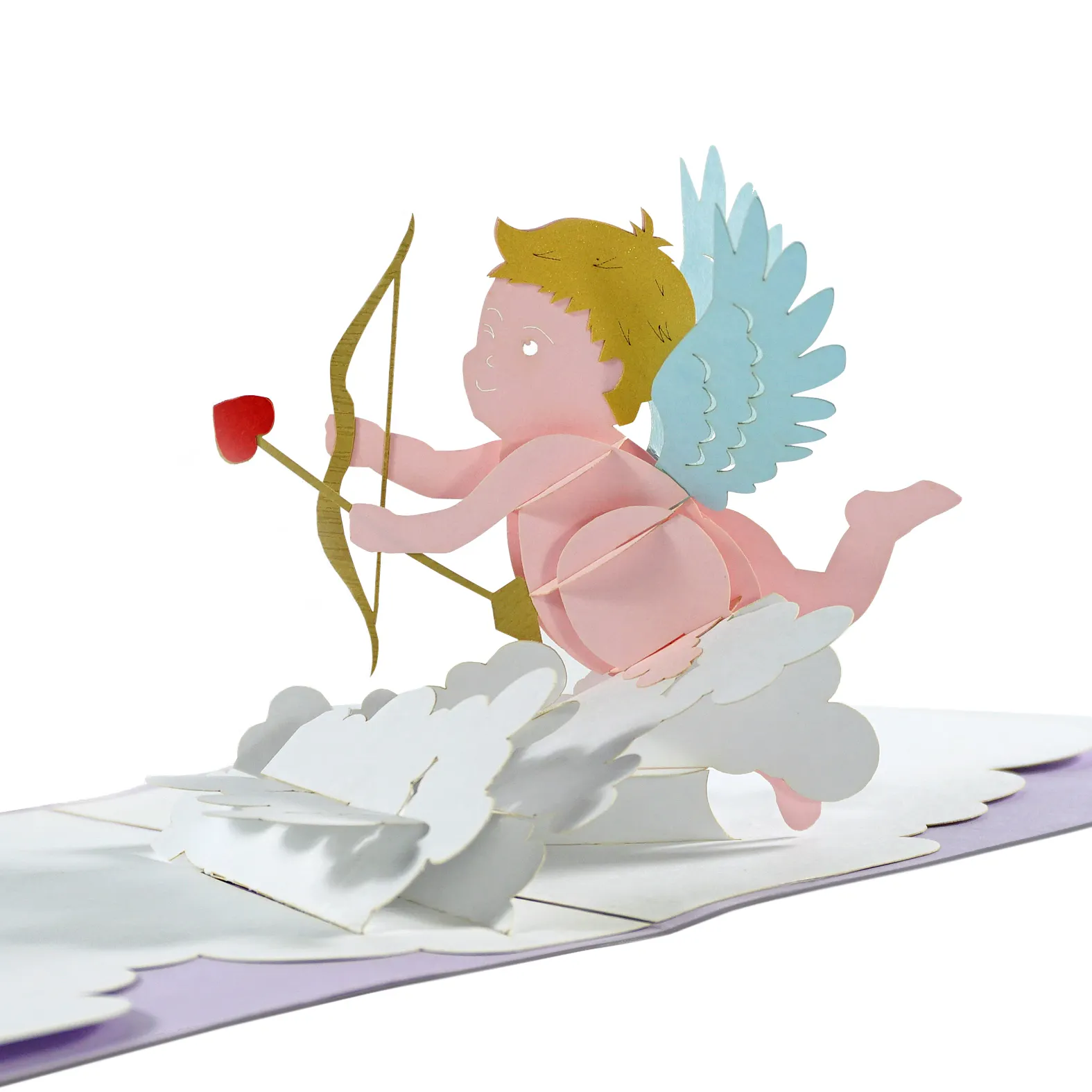 Neue Ankunft 3D Pop-up-Gruß karte für Valentinstag mit Cupid Angel Vietnam Großhandel Lieferant
