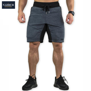 Pantalones cortos de gimnasio para hombre negros personalizados de alta calidad, diseño deportivo informal con cierre de cordón, tela de lona al por mayor - Product Image 4