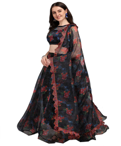 Diseñador Georgette bordado espejo trabajo lehenga choli con dupatta desgaste del partido precio al por mayor Ropa Étnica - Product Image 1