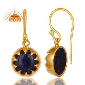 Meilleures ventes 2026 : Boucles d'oreilles pendantes en argent sterling avec pierre naturelle Lapis Lazuli pour femme - Fabricant de bijoux - Product Image 3