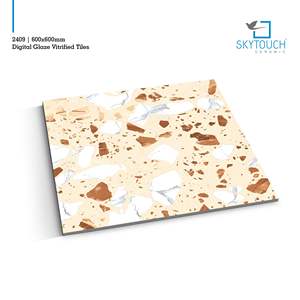 Azulejos de porcelana para exteriores de alta gama Super Market Floor Vila Paredes y pisos con azulejos de color marrón dorado pulido y MattFloor pulido 600X600 600X1200mm - Product Image 4