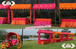 Canopée de stand alimentaire décorée pour mariage indien, dernière décoration de stand alimentaire pour mariage, décoration de stand de canopée pour mariage indien - Product Image 3