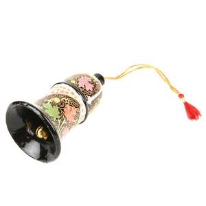 Handmade Premium Yellow <b>Paper</b> Mache Bell Shape <b>Christmas</b> Tree Ornaments <b>Decoration</b> Wholesale GSH-89 - Product Image 2