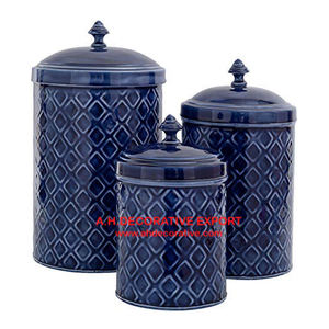 <b>Set</b> of 3 Metal <b>Canister</b> <b>Set</b> for Kitchen Use/Royal Design Metal <b>Canister</b> <b>Set</b> for Kitchen Storage - Product Image 4