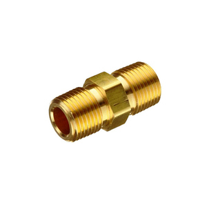 Giả mạo Brass BSP <span class=keywords><strong>1</strong></span>/2 "Threaded Hex núm vú Adapter ống nước Phụ kiện đường ống kết nối thẳng - Product Image 4