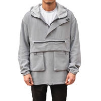 Wox Büyük Beden %100 Pamuk Nefes Alabilen Çevre Dostu Hızlı Kuruyan Baskılı Erkek Fermuarlı Kot Çift Cepli Normal Kapüşonlu Sweatshirt