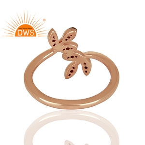 Wholesale Sterling Silver Rose Gold <b>Ring</b> Diamond <b>Ring</b> Supplier <b>Dainty</b> Collection Classic Collection - Product Image 2