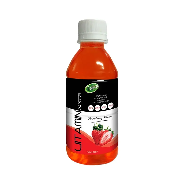 סיטונאי 250ml PET בקבוק ויטמין מים עם טעם תות