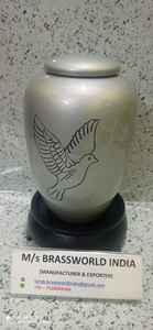 โกศสำหรับเผาศพอะลูมิเนียมสีเงินคุณภาพสูงพร้อมอุปกรณ์งานศพนกพิราบ - Product Image 6