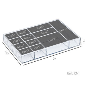 Support acrylique fait à taïwan à 12 compartiments, plateau pour rangement de comptoir - Product Image 5