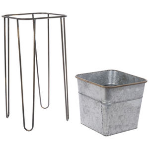 Soporte para maceta de flores de metal galvanizado con recubrimiento en polvo, soporte para maceta y maceta para aplicación en el hogar - Product Image 2