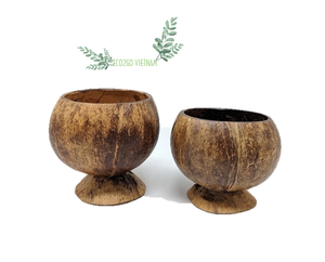 Hot Trending 2025 Coconut Shell Cup para beber bebidas de forma orgánica con logotipo grabado láser gratis hecho por Eco2go Vietnam - Product Image 1