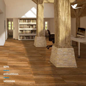Carreaux en porcelaine imitation bois brun, surface mate antidérapante, aspect bois, carreaux en porcelaine classiques émaillés, carreaux en céramique - Product Image 2
