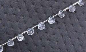 Cuentas de Aguamarina Natural para fabricación de joyas, 28 unidades, con forma de corazón facetado, pequeñas piedras preciosas, Briolette - Product Image 5