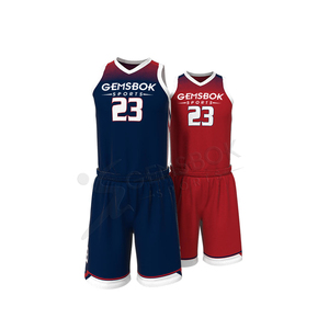 Uniforme de basket-ball personnalisé avec col en v, ensemble uniforme réversible, séchage rapide, confortable, nouvelle version 2019 - Product Image 3